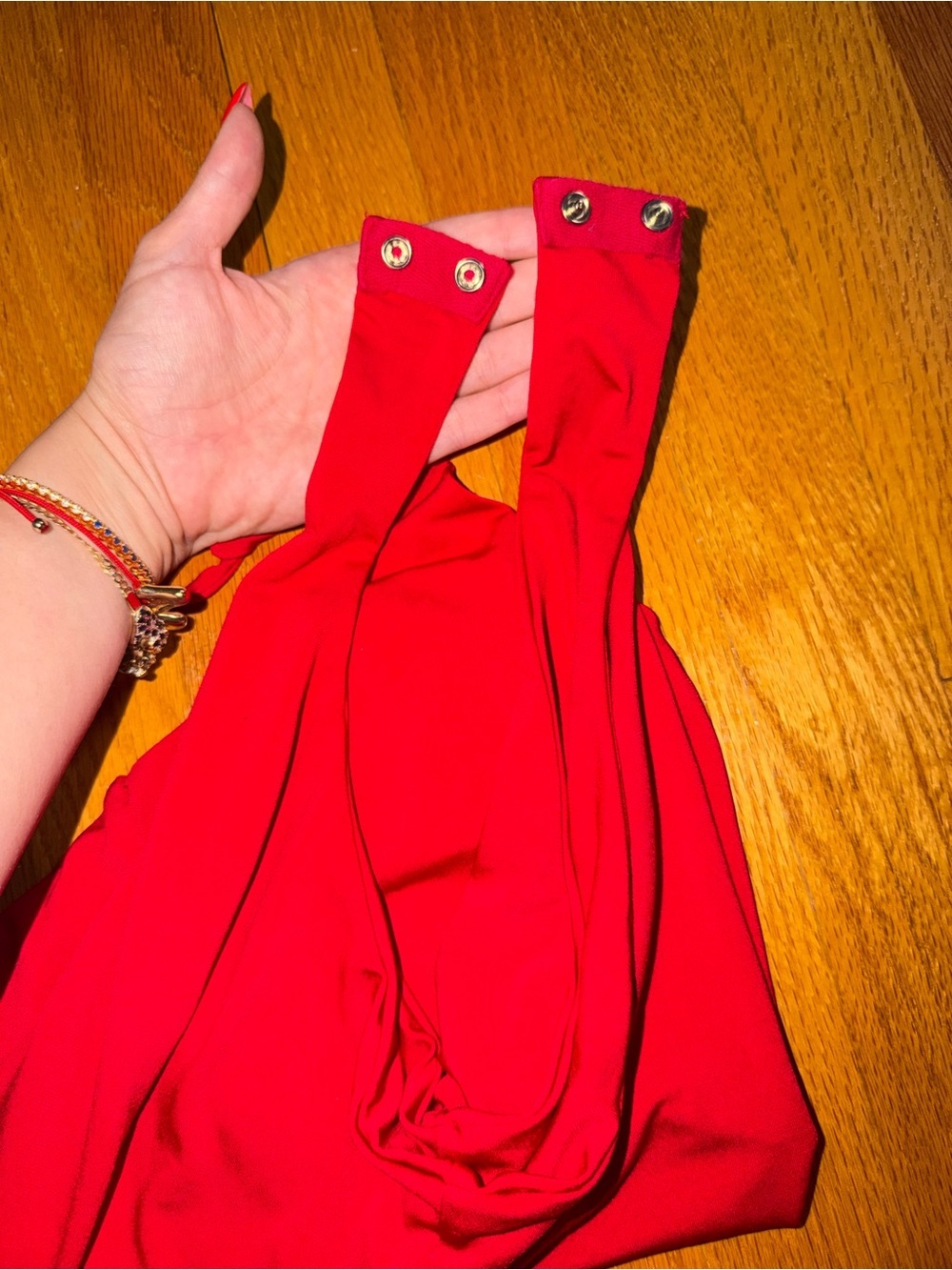 Mind Code Red V-Neck Bodysuit - Picture 4 of 4